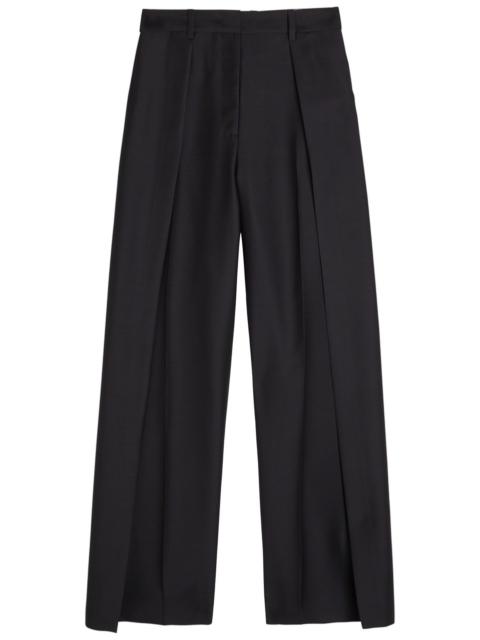 HEIRLOME Heirlome Tove Split Wide-leg Wool-blend Trousers