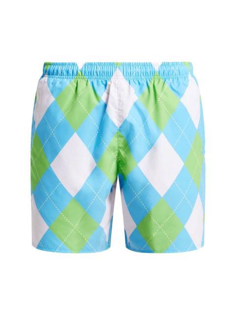 geometric-print swim shorts