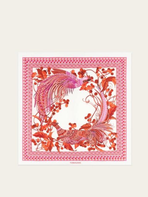 FERRAGAMO Ferragamo Animal Print Silk Scarf