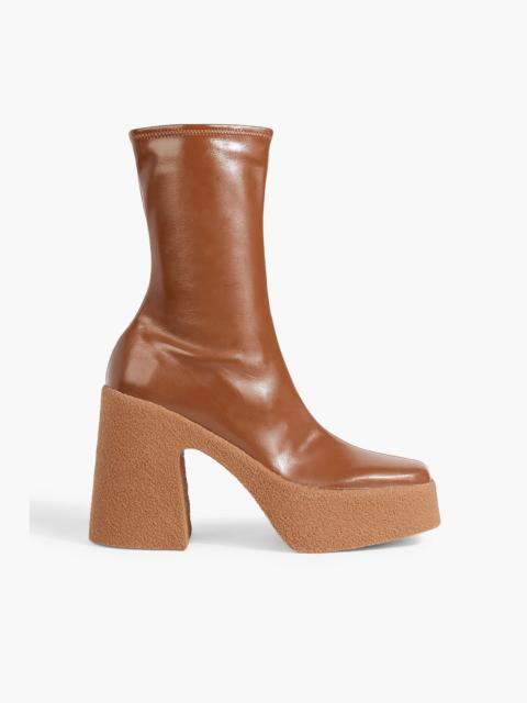 Stella McCartney Skyla faux stretch-leather platform ankle boots