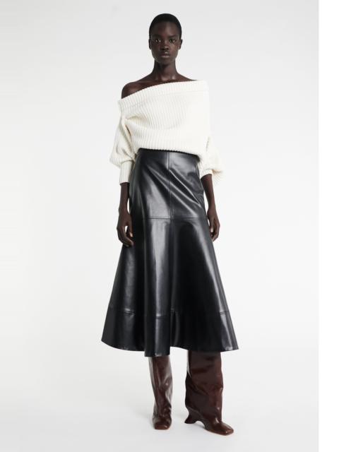 A.W.A.K.E. MODE FLARED HEM SKIRT BLACK