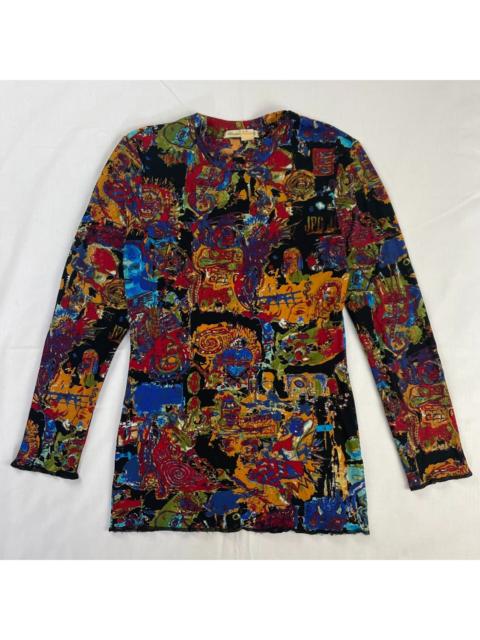 Jean Paul Gaultier 2000 Spring/Summer Jean Paul Gaultier Basquiat Print Stretch Long-Sleeve T-Shirt