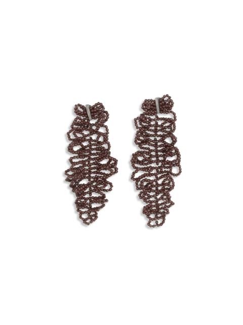 Brunello Cucinelli Brunello Cucinelli Women Sculptured Leaf Earrings In 925 Sterling Silver