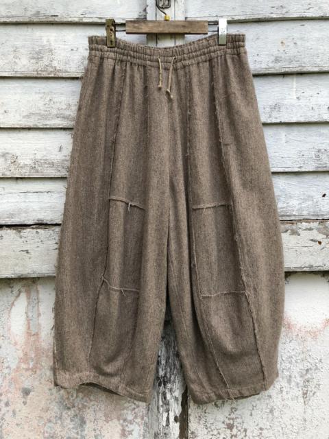 NEEDLES Raw Seams Cropped Baggy Wool Linen Pant