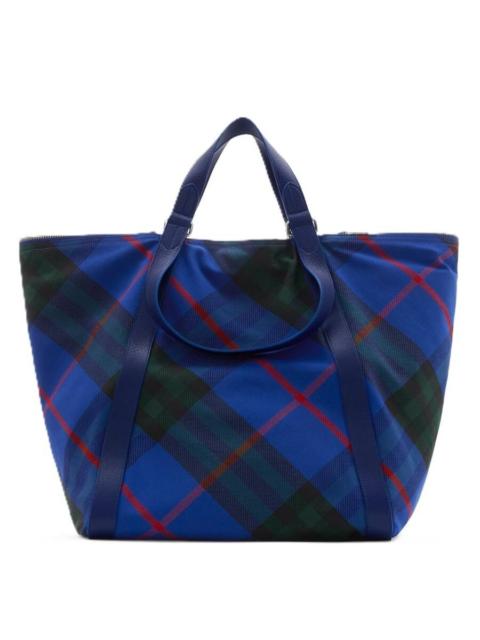 Burberry Burberry Large Festival Checked Tote Bag