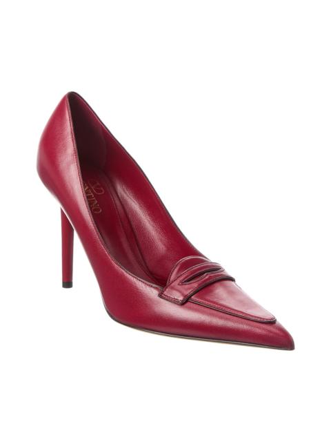 Valentino Valentino Capretto 100 Bicolor Leather Loafer Pump