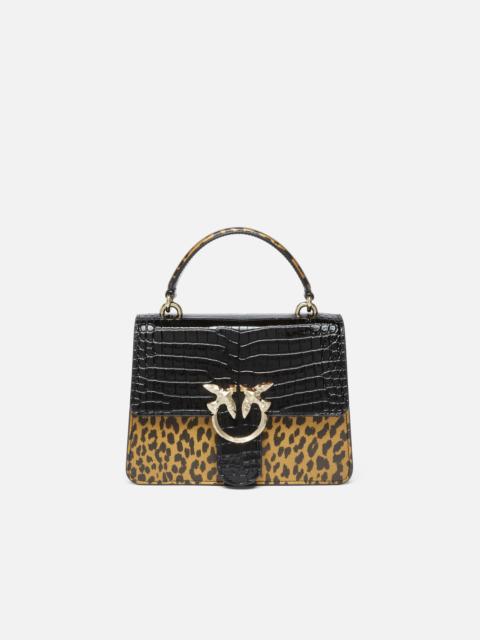 PINKO PINKO GALLERIA ANIMAL AND CROC-PRINT BAG WITH SHOULDER STRAP