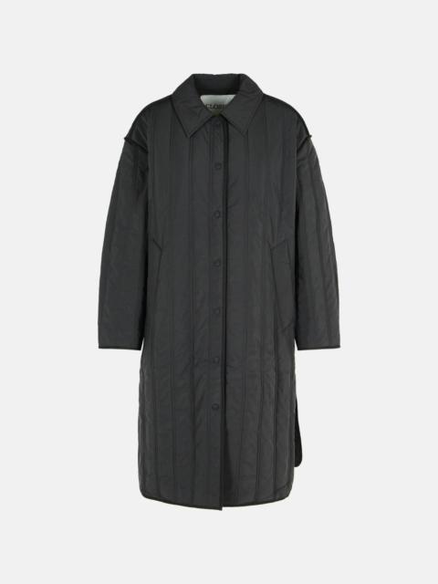 CLOSED QUILTED BLACK NYLON COAT