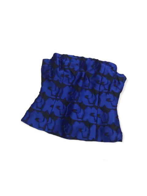 Dior Christian Dior FW2013 Blue Floral Jacquard Corset Bustier