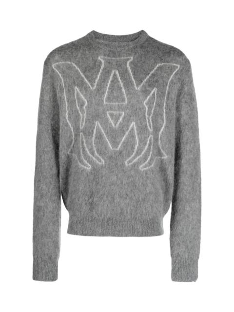 Brushed Mohair Ma Logo Crew