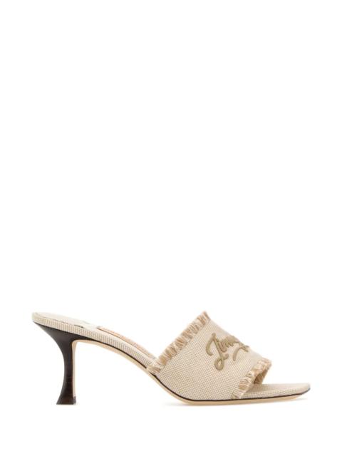 JIMMY CHOO Jimmy Choo Women Two-Tone Canvas Alexia 70 Mules