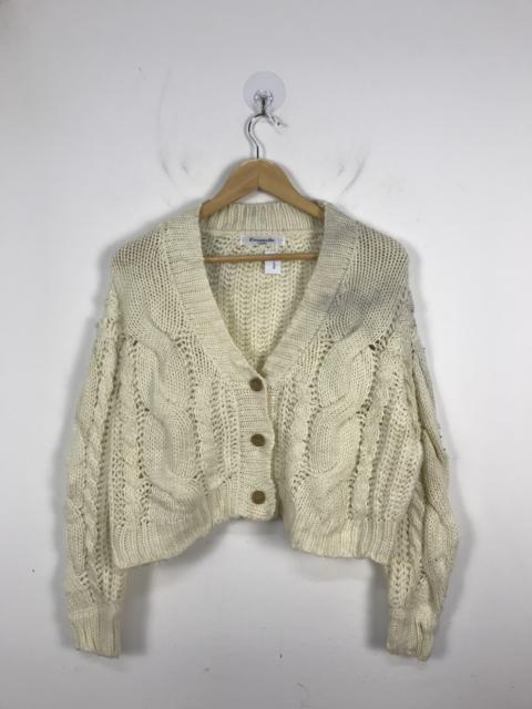 Other Designers Japanese Brand - Emsexcite Bleached Faded Acrylic CropTop Cardigan #2990