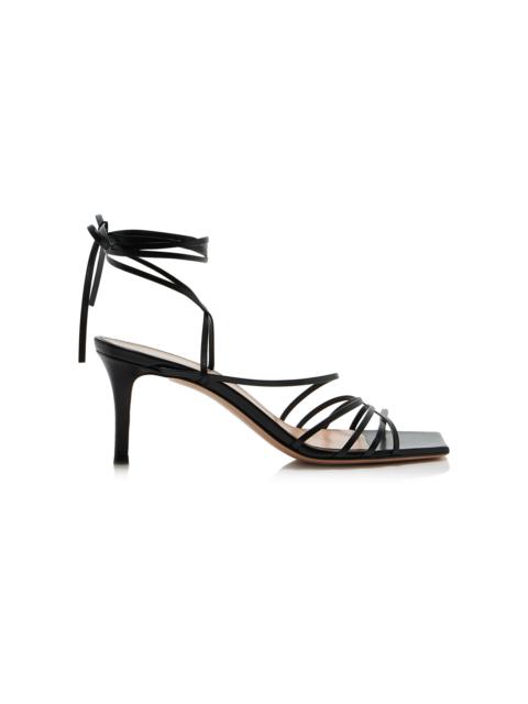 Gianvito Rossi Lace-Up Leather Sandals black