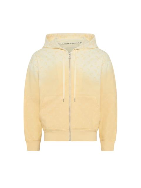Marine Serre Faded Moon Fleece Zipped Hoodie