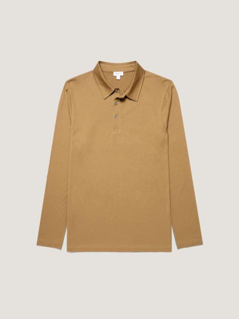 Sunspel Long Sleeve Classic Jersey Polo Shirt