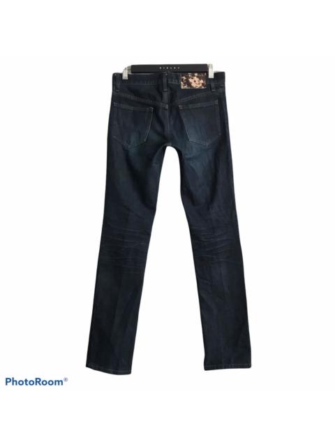 Other Designers SHELLAC Long Leg Coated Denim Jeans Hedi Slimane