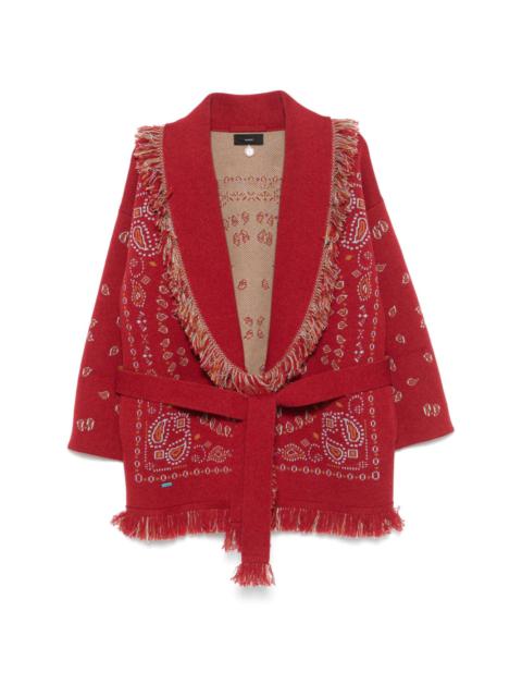 bandana-jacquard cardigan
