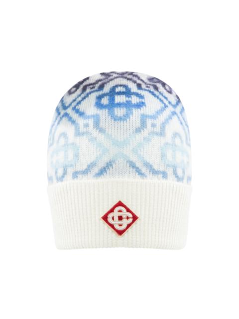CASABLANCA SPACE DYE MONOGRAM BEANIE