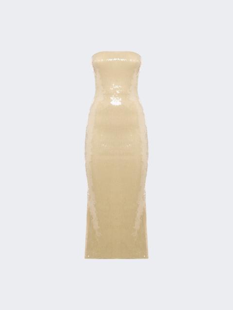 Oséree Marylin Strapless Dress Nude