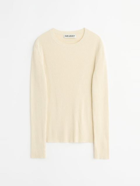 Our Legacy Compact Roundneck Neutral White Refined Silk