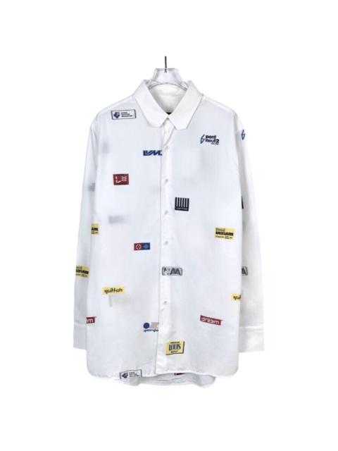 Louis Vuitton Louis Vuitton Logo Print White Cotton Long Sleeve Shirt