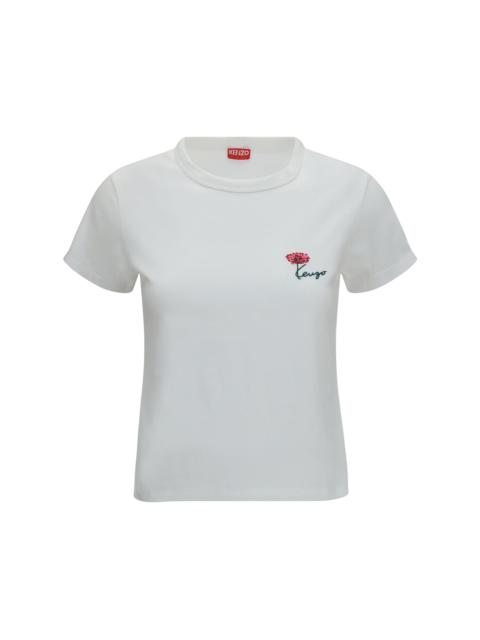 KENZO Kenzo Kenzo Tulip Embroidered Cotton T-shirt