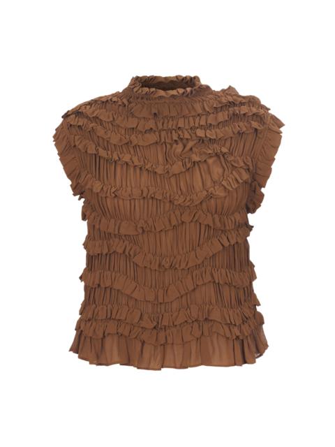 RACHEL COMEY Mali Crepe Top brown