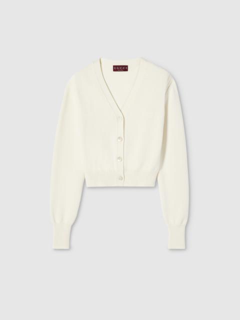 GUCCI Cotton cardigan with embroidery