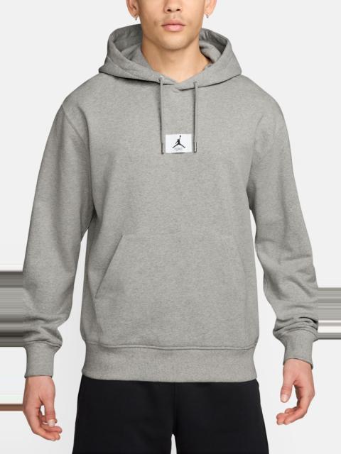 Jordan Jordan Flight Fleece Hoodie in Grey Heather/Black at Nordstrom