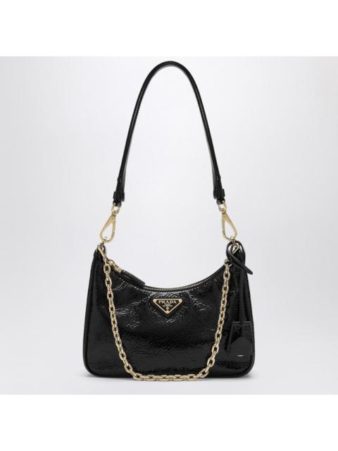 Prada Black Re-Edition Mini Bag In Naplak Patent Leather Women
