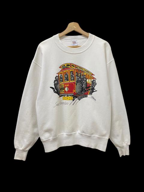 Other Designers RARE🔥VINTAGE 90s HAWAIIAN CRAZY SHIRTS CRAZY CAT SWEATSHIRT