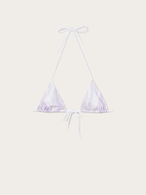 PUCCI MARMO PRINT TRIANGLE BIKINI TOP