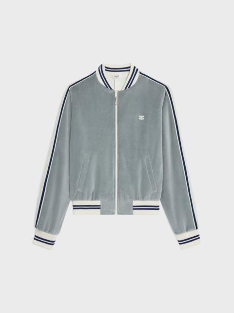 CELINE teddy tracksuit jacket IN velvet jersey