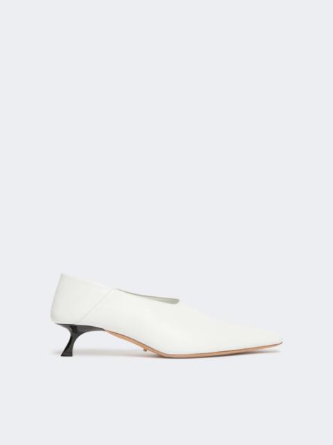 Sportmax Nappa leather pumps with foldable back - WHITE