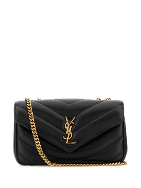 SAINT LAURENT Saint Laurent Women Black Leather Small Loulou Shoulder Bag