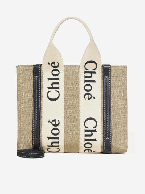 Woody mini linen tote bag