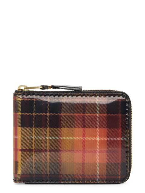 Comme Des Garçons Comme des Garçons Wallets Lenticular Tartan Coated Leather Half Zip Wallet in Red/Yellow at Nordstro