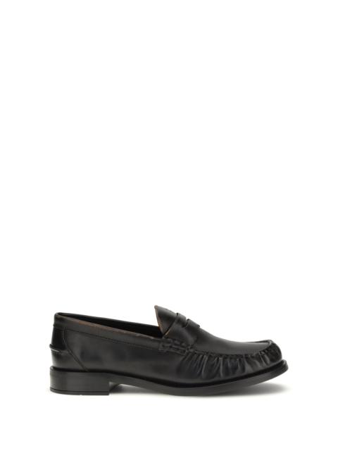 Prada Prada Leather Loafers Nero Cuoio Women