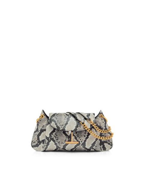TOM FORD PRINTED PYTHON TARA CHAIN SHOULDER BAG