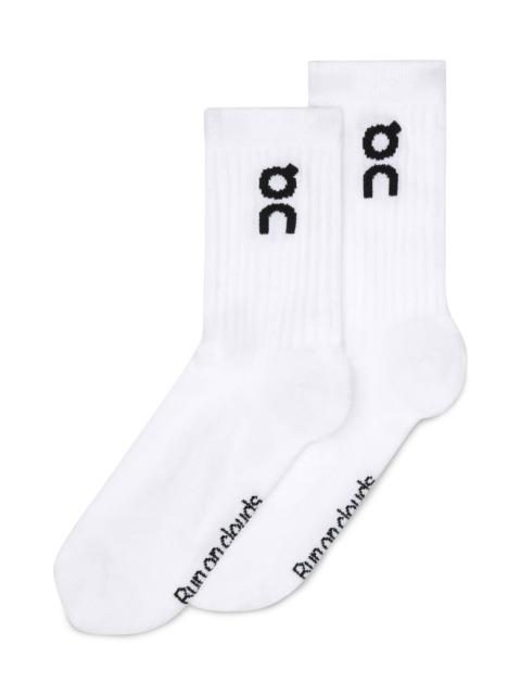 On 3-Pack Logo Organic Cotton Quarter Socks in White at Nordstrom
