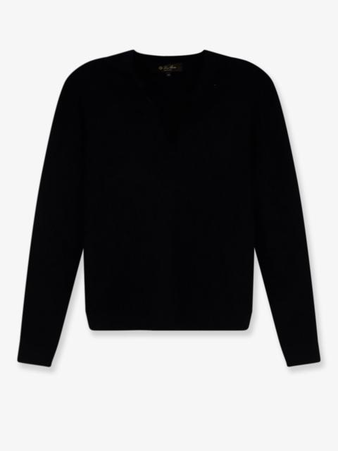 Loro Piana Loro Piana Siena Silk And Cotton Polo Sweater Black