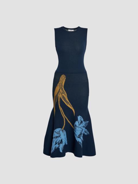 Erdem FLORAL JACQUARD SLEEVELESS KNIT DRESS