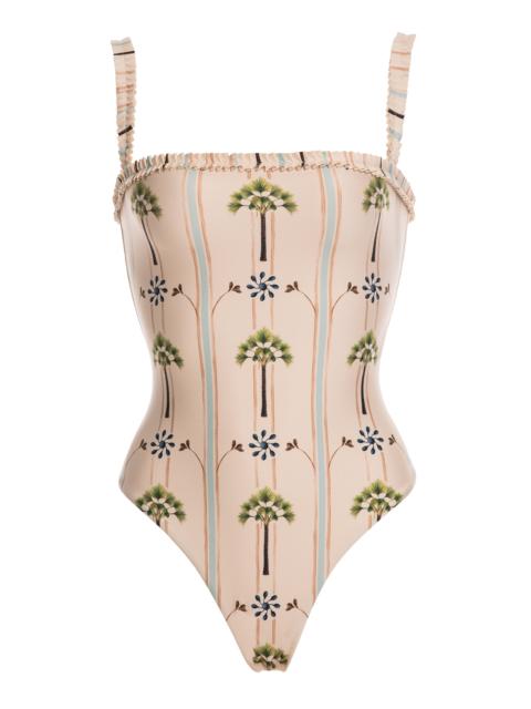 Agua by Agua Bendita Limon Printed One-Piece Bathing Suit neutral
