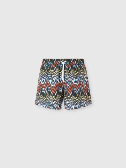 Missoni Mid-length swim shorts with abstract zigzag print