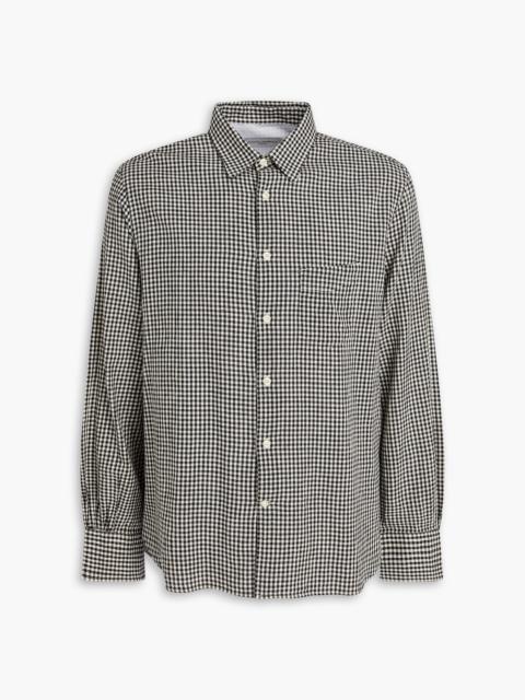 OFFICINE GÉNÉRALE Benoit gingham cotton, linen and ramie-blend shirt