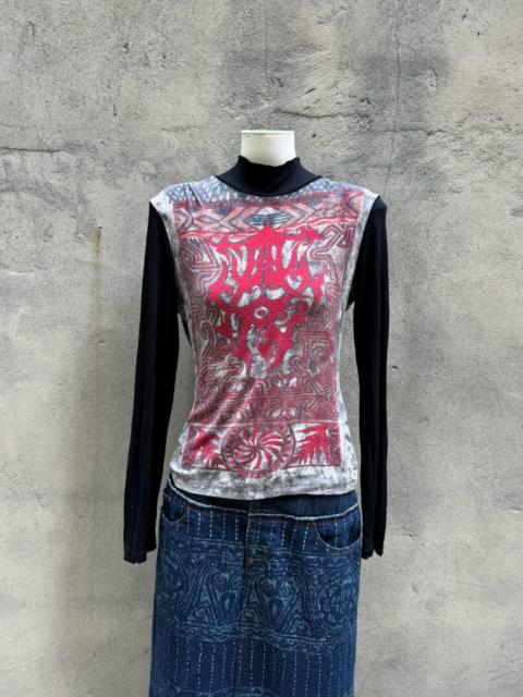 Jean Paul Gaultier Jean Paul Gaultier Red Top Long Sleeve Top