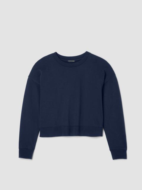 EILEEN FISHER Garment-Dyed Organic Cotton Terry Cropped Box-Top