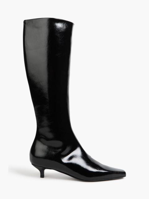 TOTEME Glossed-leather knee boots