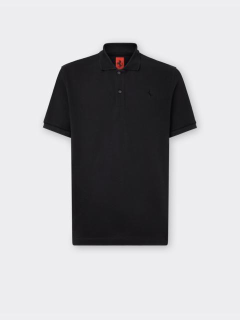 Ferrari Organic cotton piqué polo shirt with Prancing Horse
