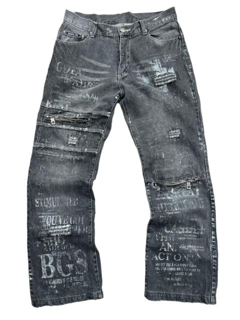 Bearning Sho Japan Spellout Patch Distressed Denim Jeans 31